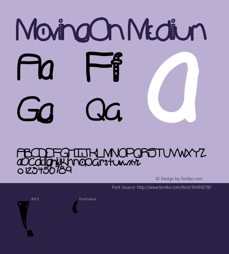 MovingOn Medium Version 001.000 Font Sample