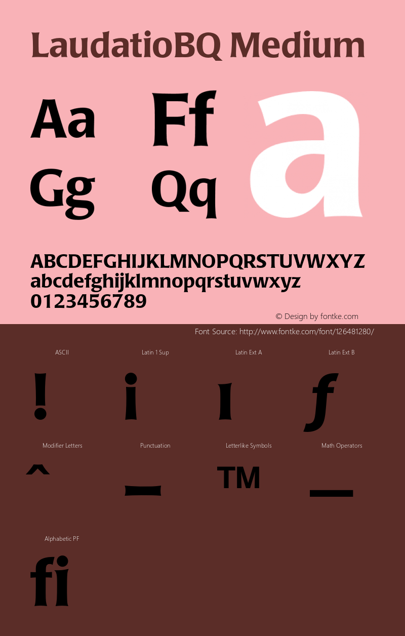 LaudatioBQ-Medium 001.001 Font Sample