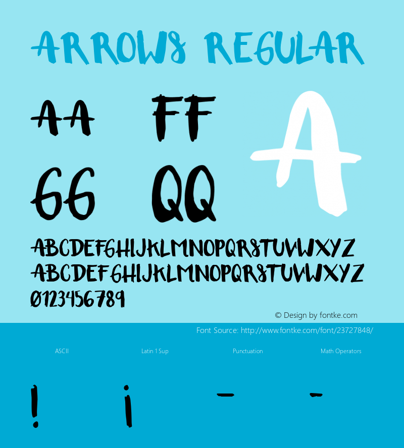 Arrows  Font Sample