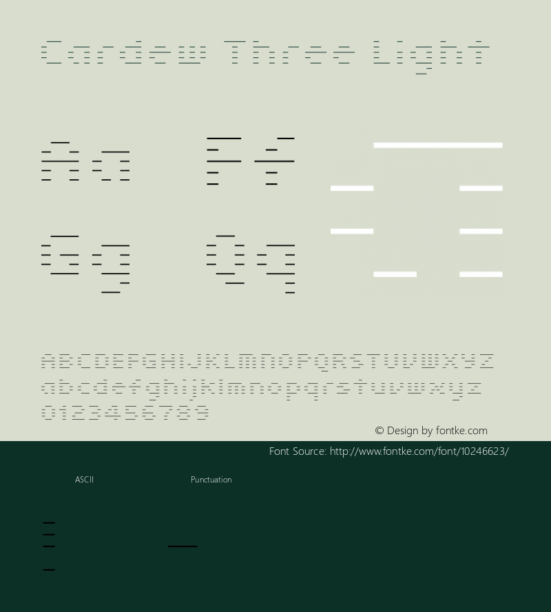 Cardew Three Light Macromedia Fontographer 4.1J 05.3.20 Font Sample