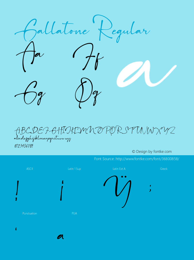 Gallatone Version 1.00;January 27, 2019;FontCreator 11.5.0.2430 64-bit Font Sample