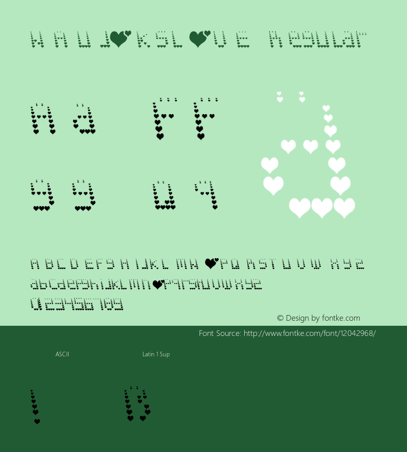 NAUJOKSLOVE Regular Version 1.00 April 6, 2009. Font Sample