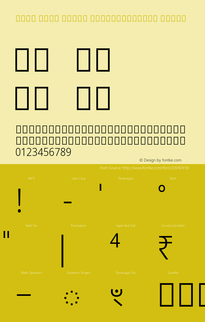 Noto Sans Tamil SemiCondensed Light Version 1.901 Font Sample