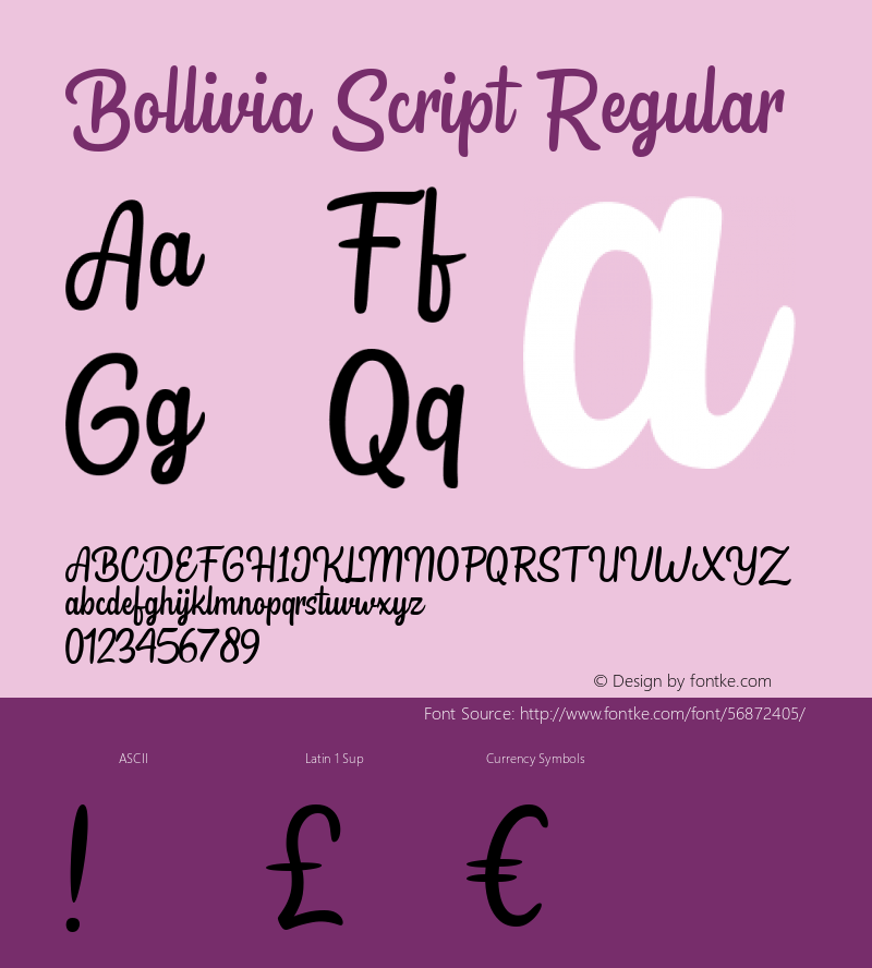 Bollivia Script Version 1.00;February 26, 2020;FontCreator 11.5.0.2422 64-bit Font Sample