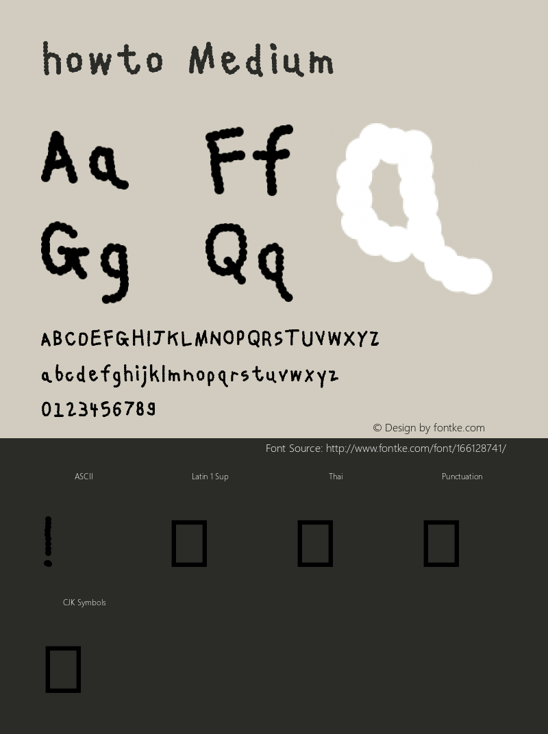 howto Version 001.000 Font Sample