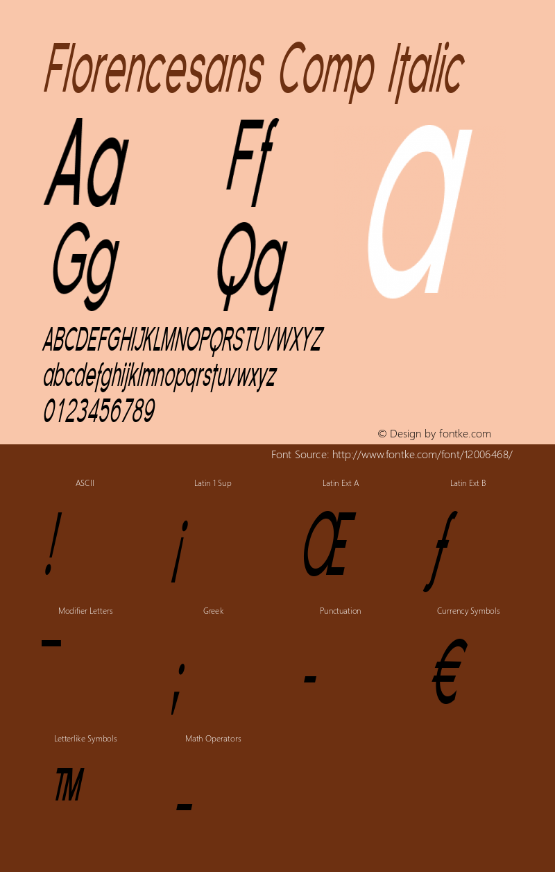 Florencesans Comp Italic 1.0 Font Sample