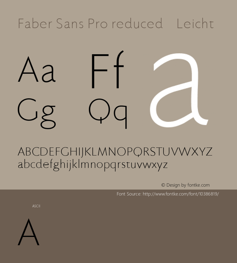 Faber Sans Pro reduced 45 Leicht Version 4.014 Font Sample