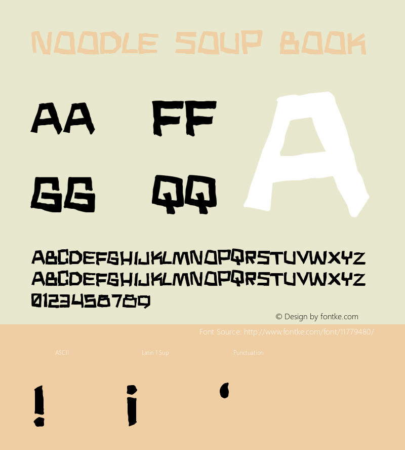 Noodle soup Book Version 2 Font Sample