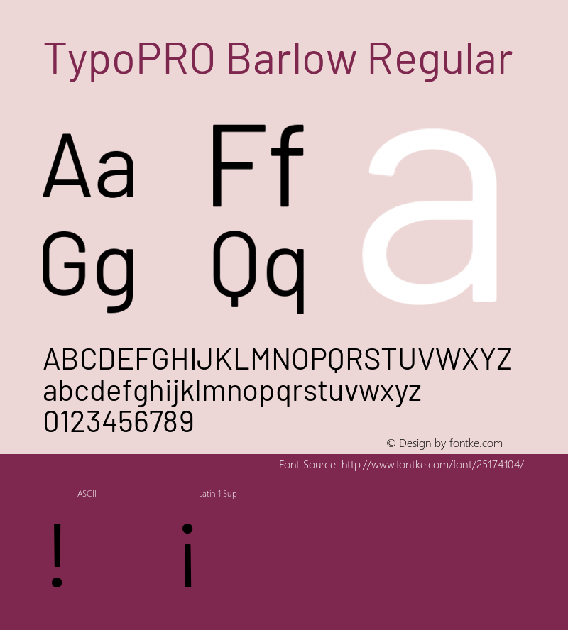 TypoPRO Barlow Regular Version 1.301 Font Sample