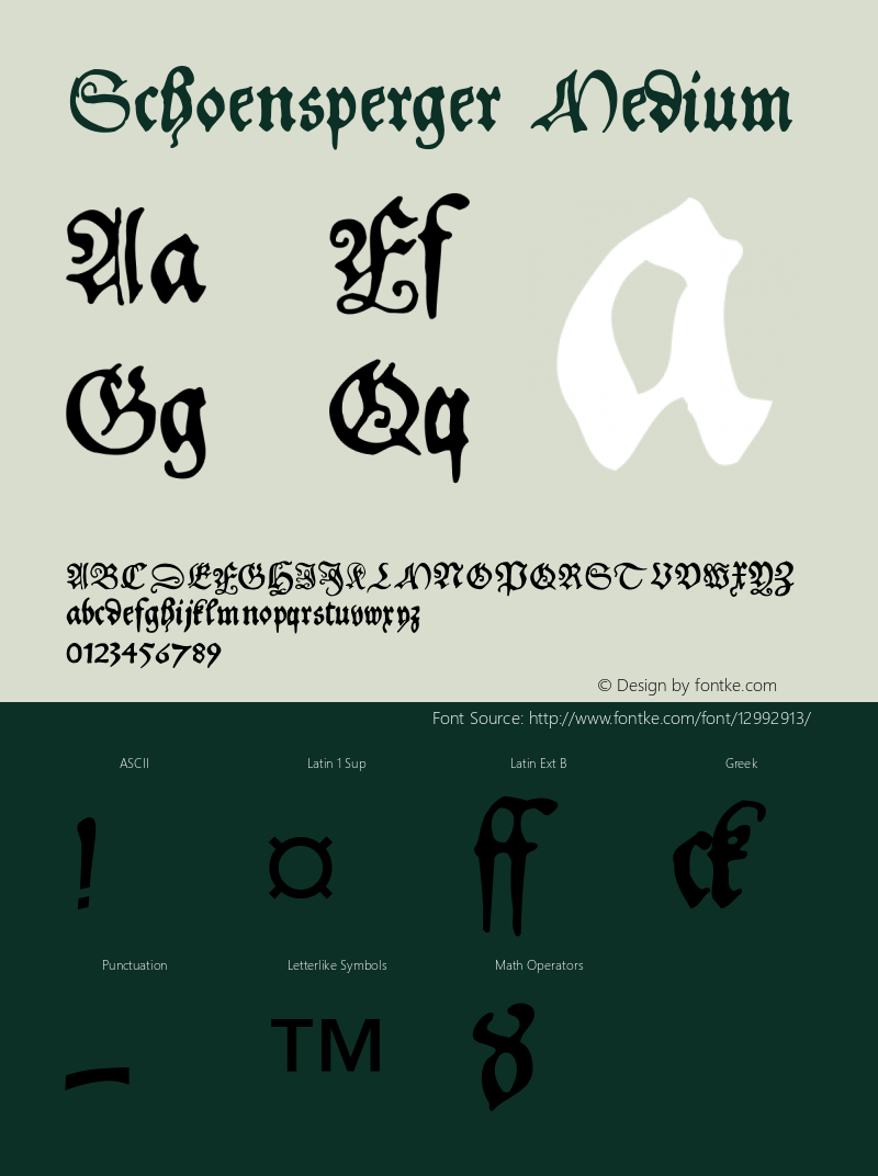 Schoensperger Medium 001.001 Font Sample