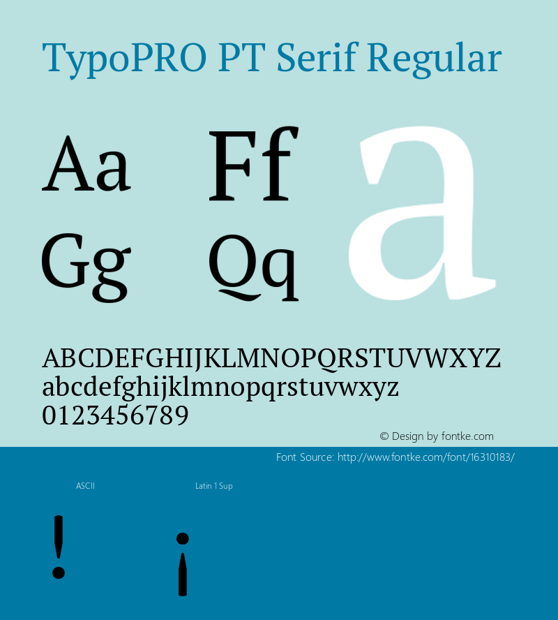TypoPRO PT Serif Regular Version 1.002 Font Sample