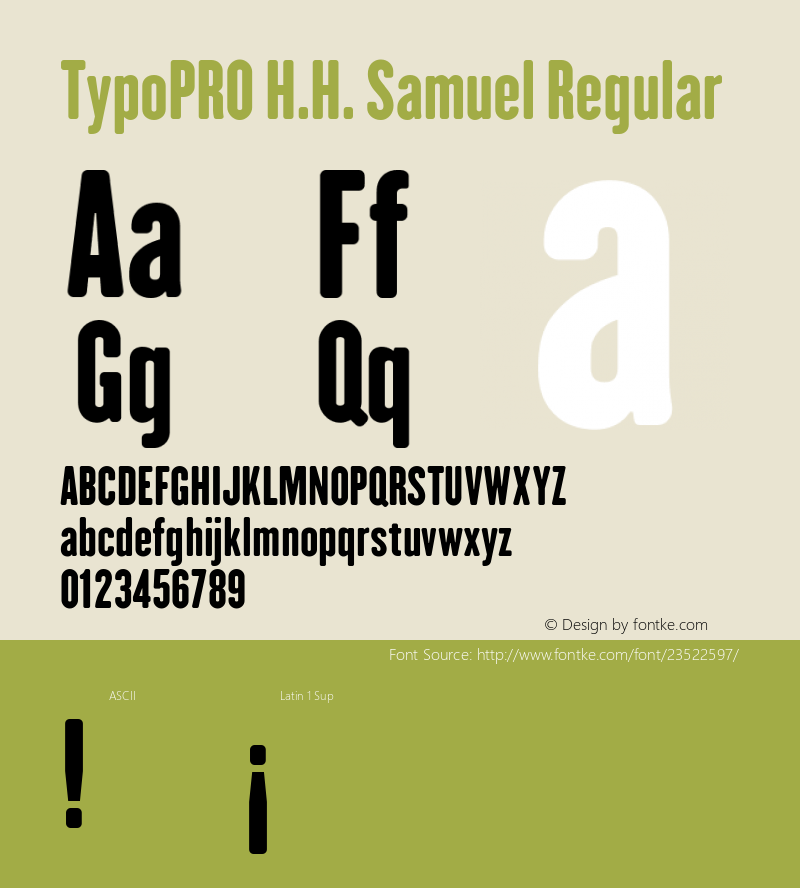 TypoPRO H.H. Samuel Version 1.009 Font Sample