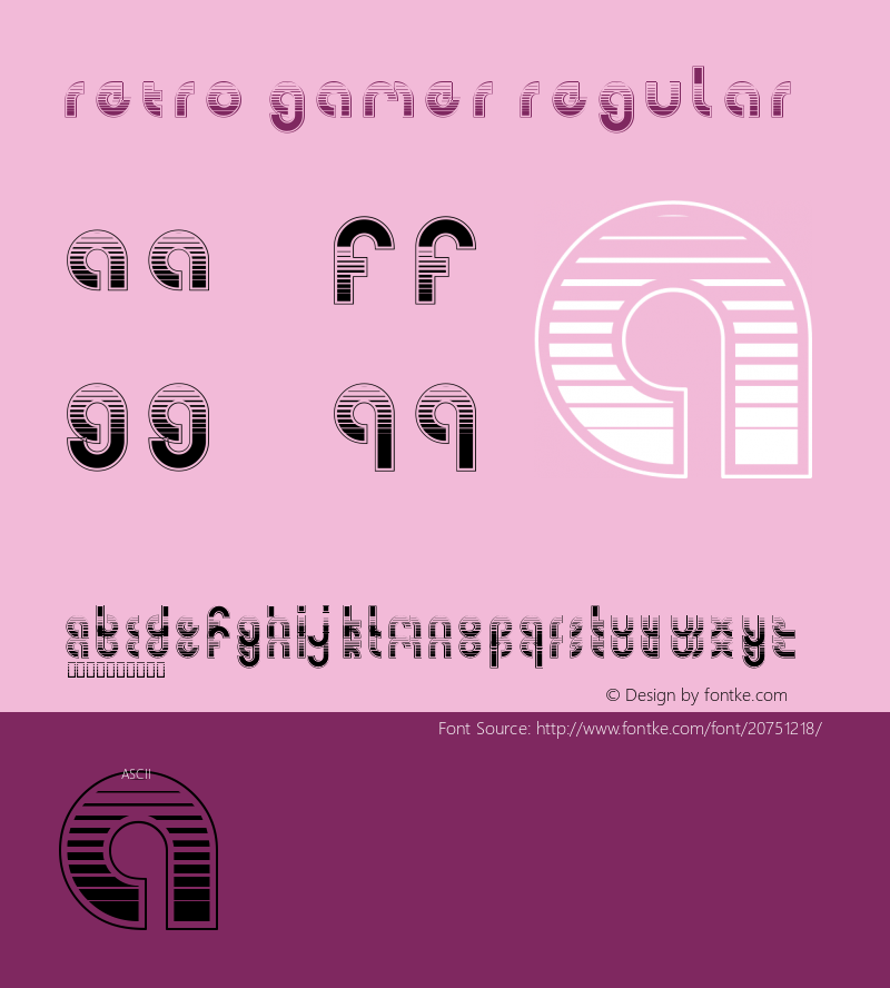 RetroGamer Version 1.000;PS 001.001;hotconv 1.0.56 Font Sample