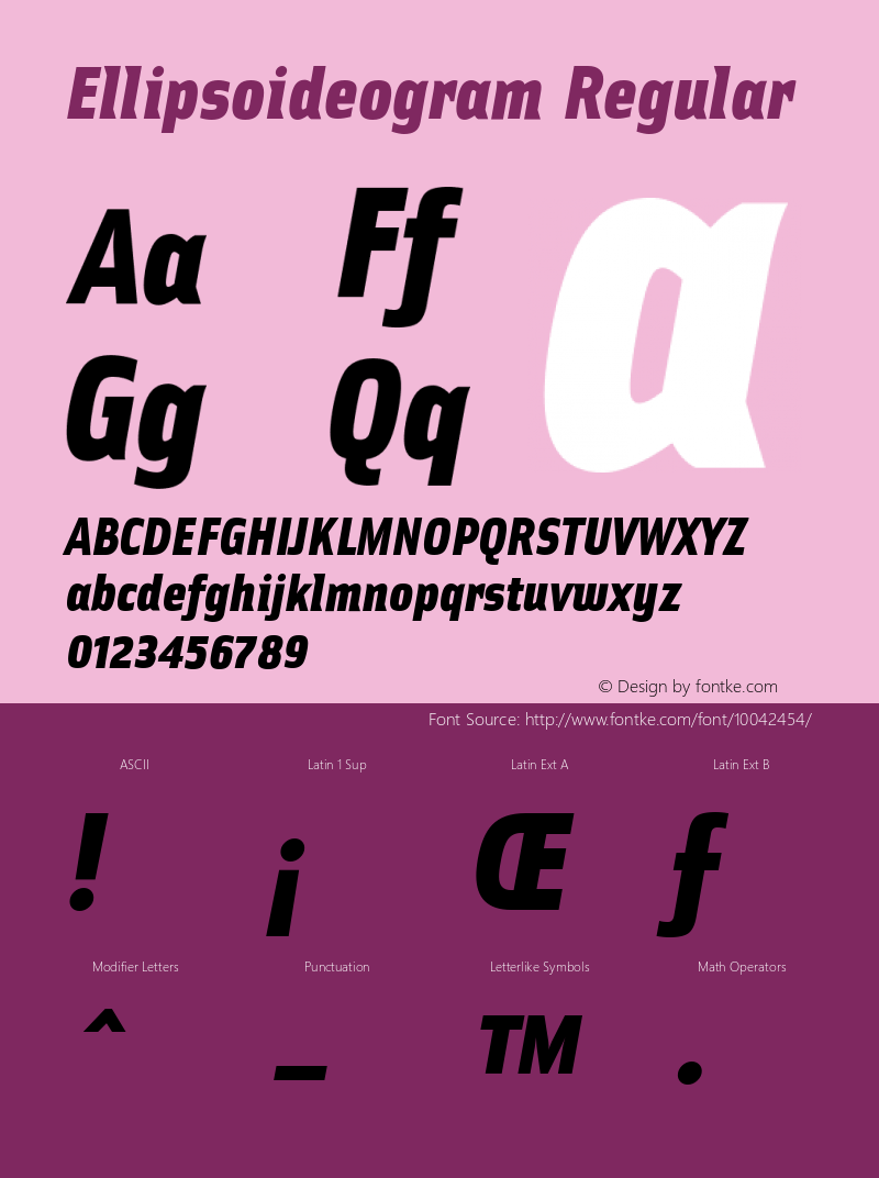 Ellipsoideogram Regular 1.0 Font Sample