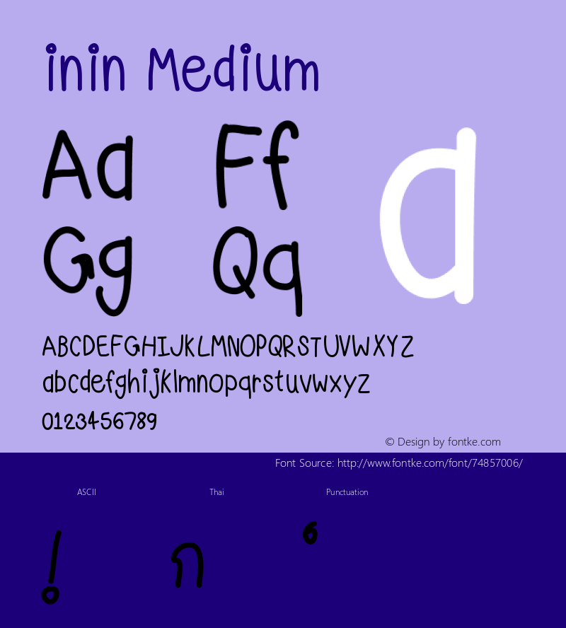 inin Version 001.000 Font Sample