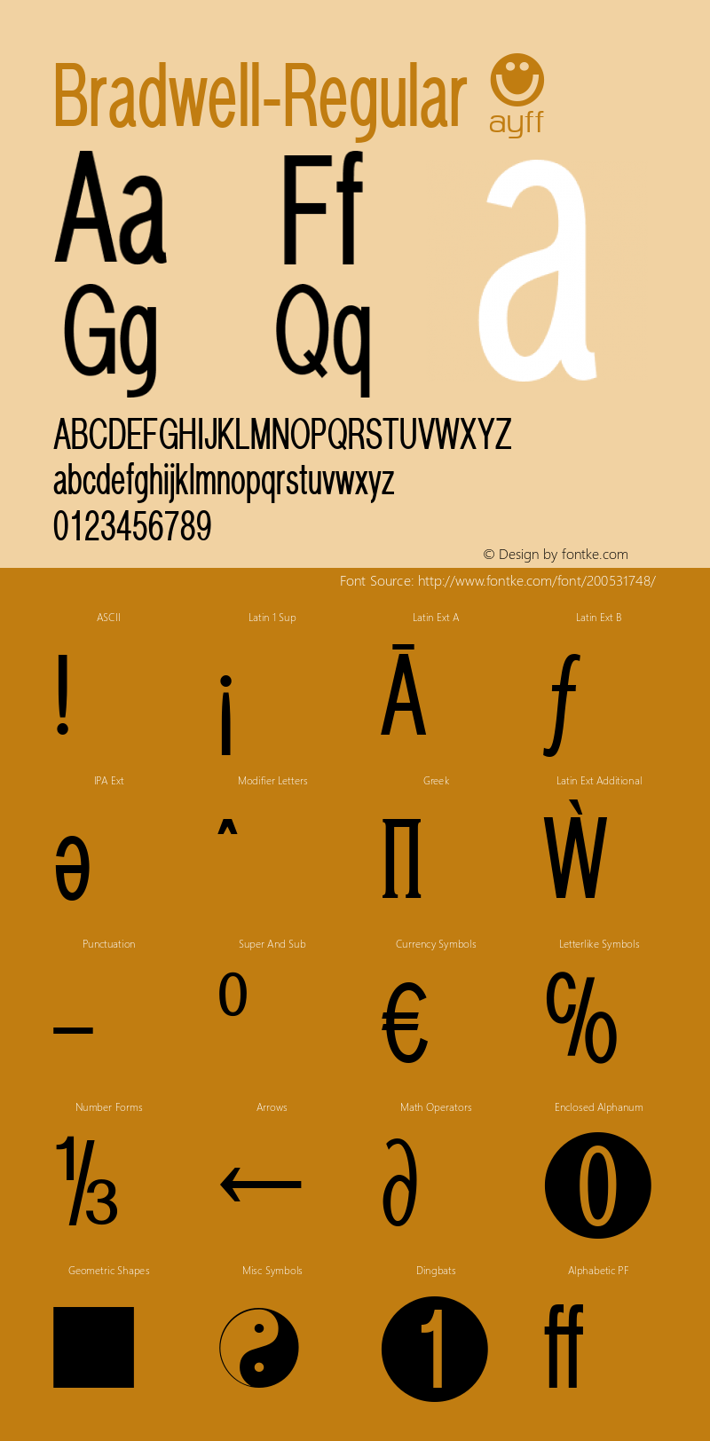 ☞Bradwell-Regular Version 1.101 2007;com.myfonts.easy.aah-yes.bradwell.regular.wfkit2.version.3Trk图片样张