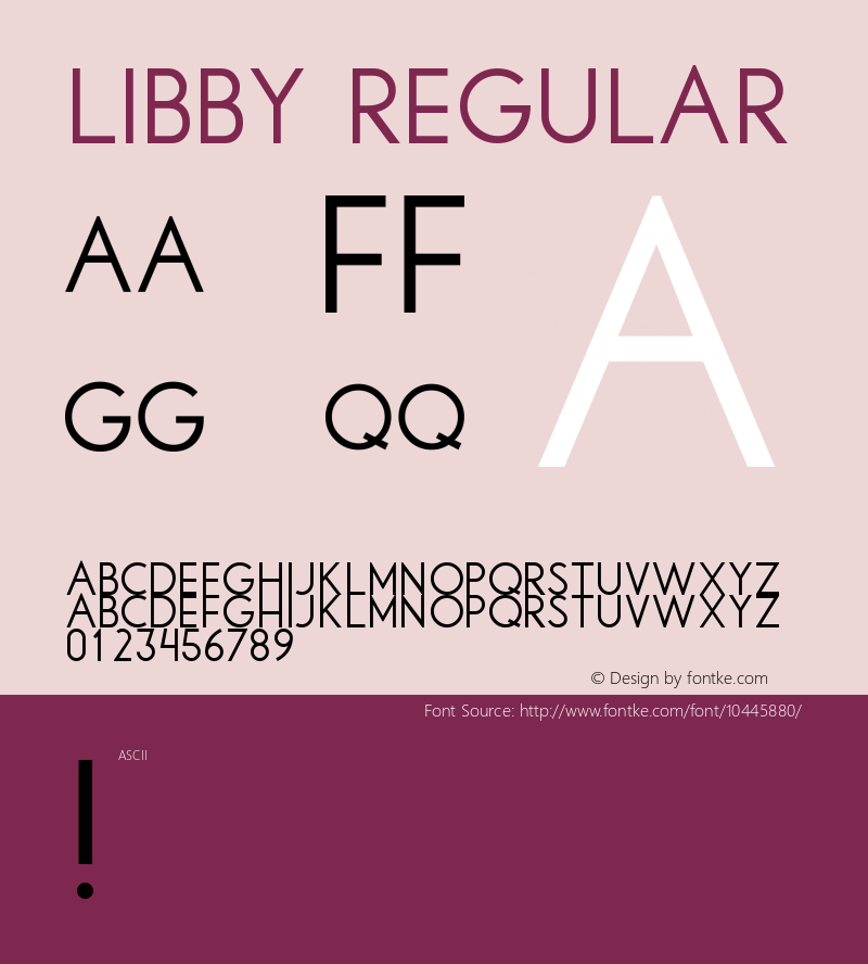 Libby Regular Version 1.00 Font Sample