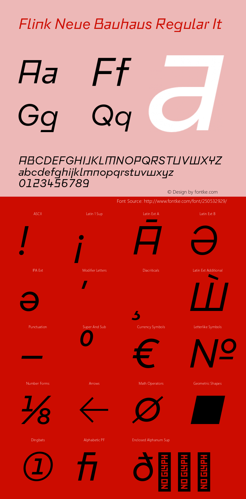 Flink Neue Bauhaus Regular It Version 2.100;Glyphs 3.1.2 (3150)图片样张