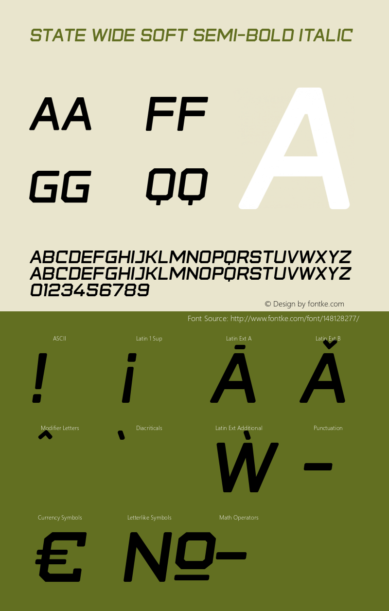 StateWideSoft-Semi-BoldItalic Version 1.010 | wf-rip DC20180725 Font Sample