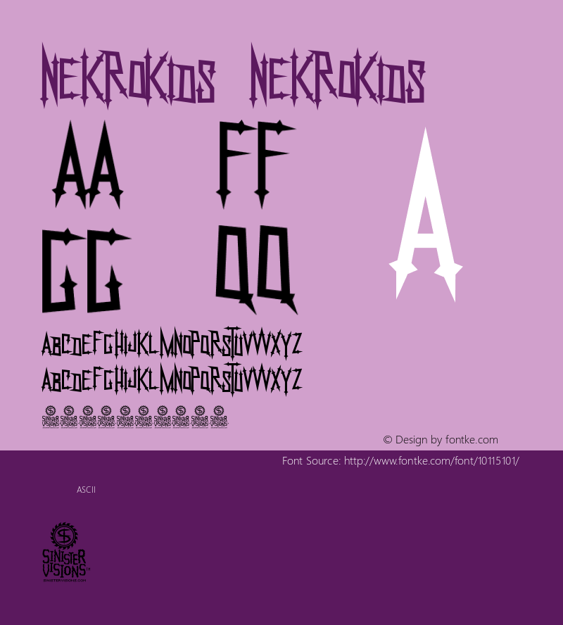 NekroKids NekroKids Unknown Font Sample