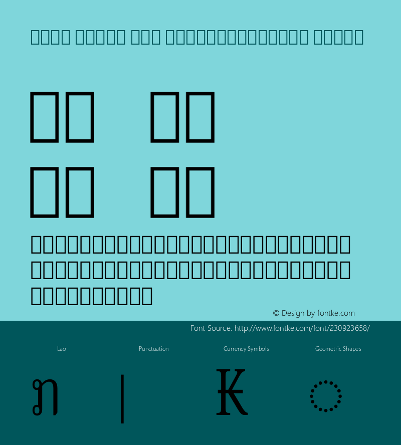 Noto Serif Lao ExtraCondensed Light Version 2.000图片样张