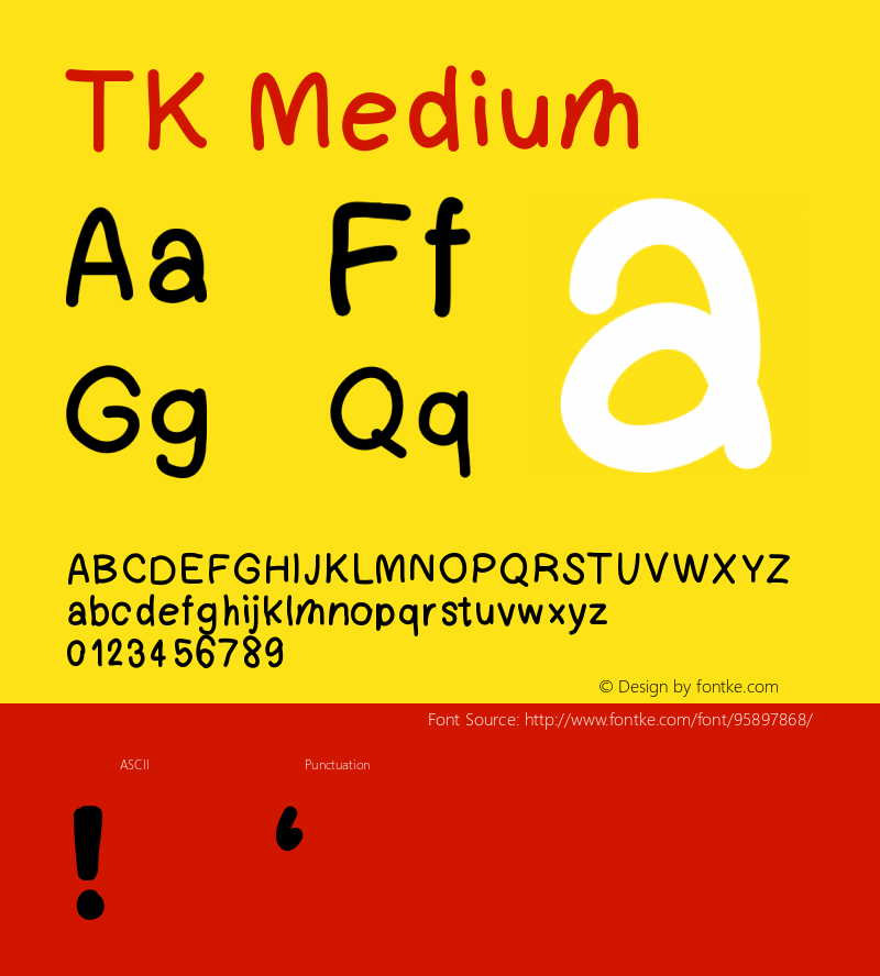 TK Version 001.000 Font Sample