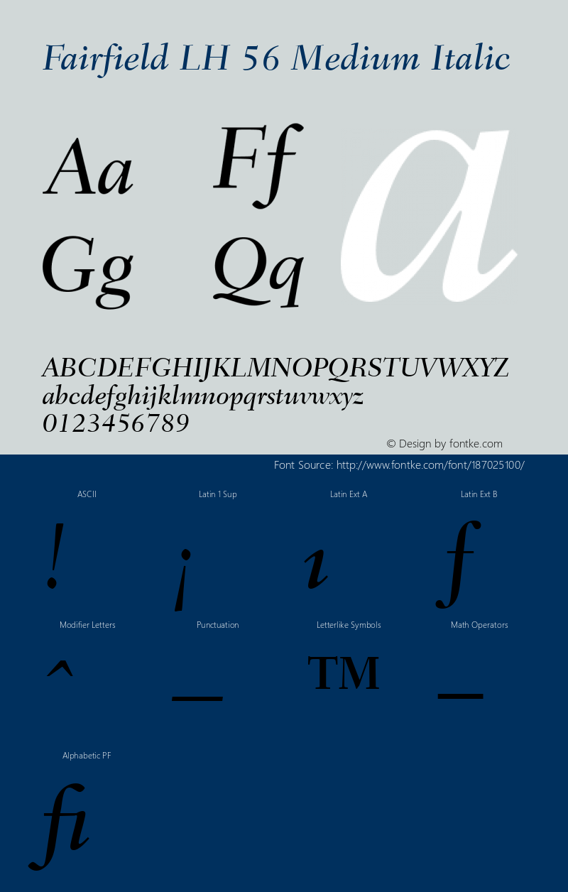 Fairfield LH 56 Medium Italic 001.002图片样张