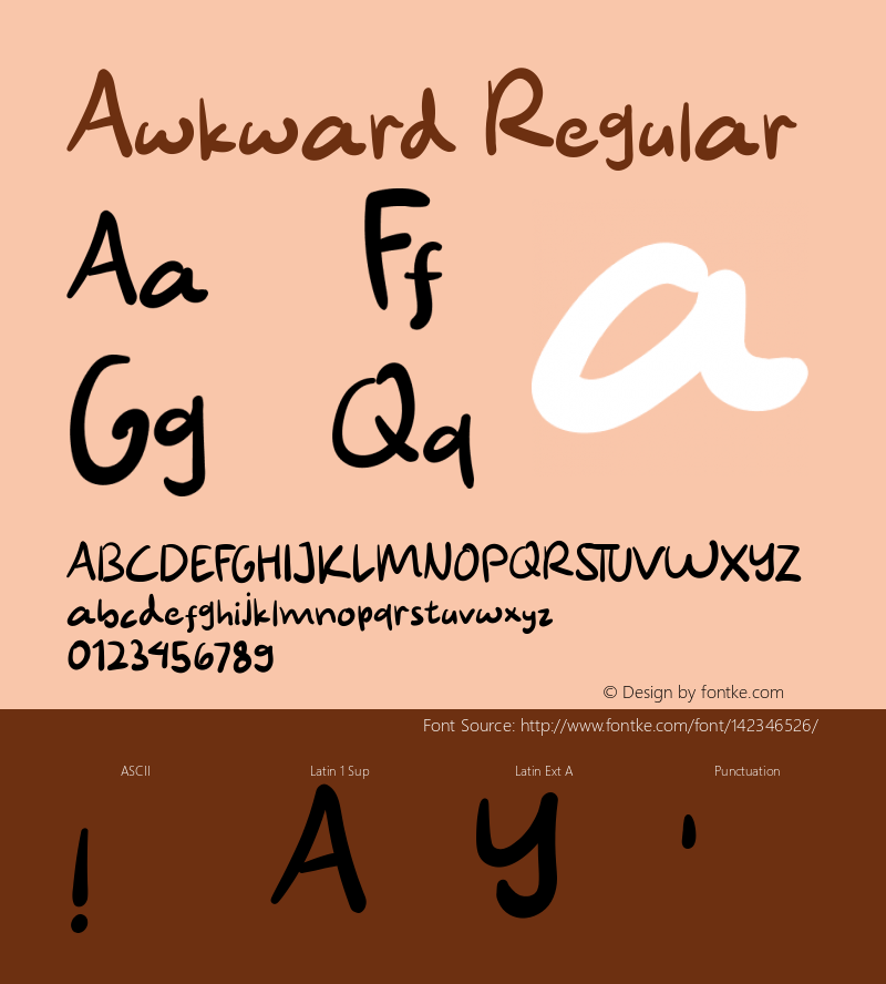 Awkward Version 1.019;Fontself Maker 3.5.4 Font Sample