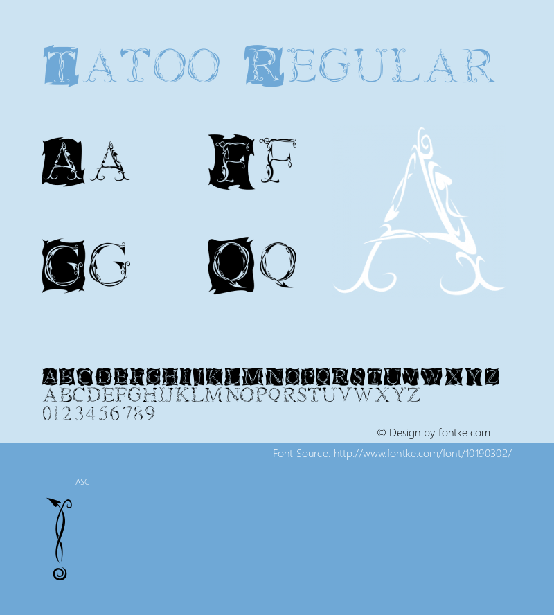 Tatoo Regular 001.000 Font Sample