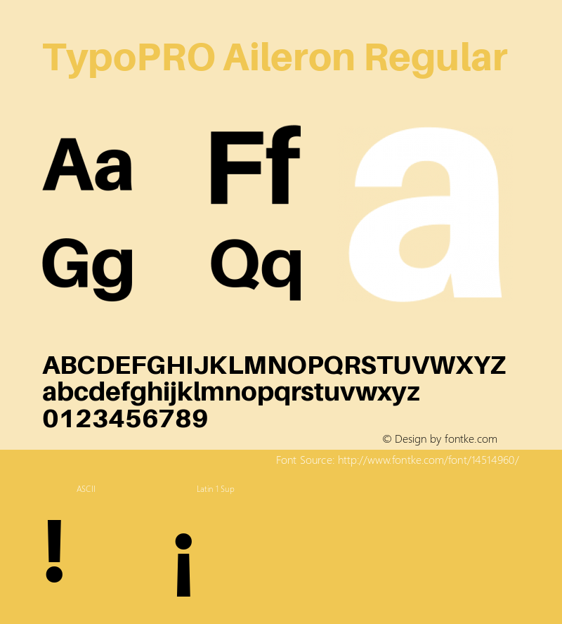 TypoPRO Aileron Regular Version 1.000;PS 001.000;hotconv 1.0.70;makeotf.lib2.5.58329 Font Sample