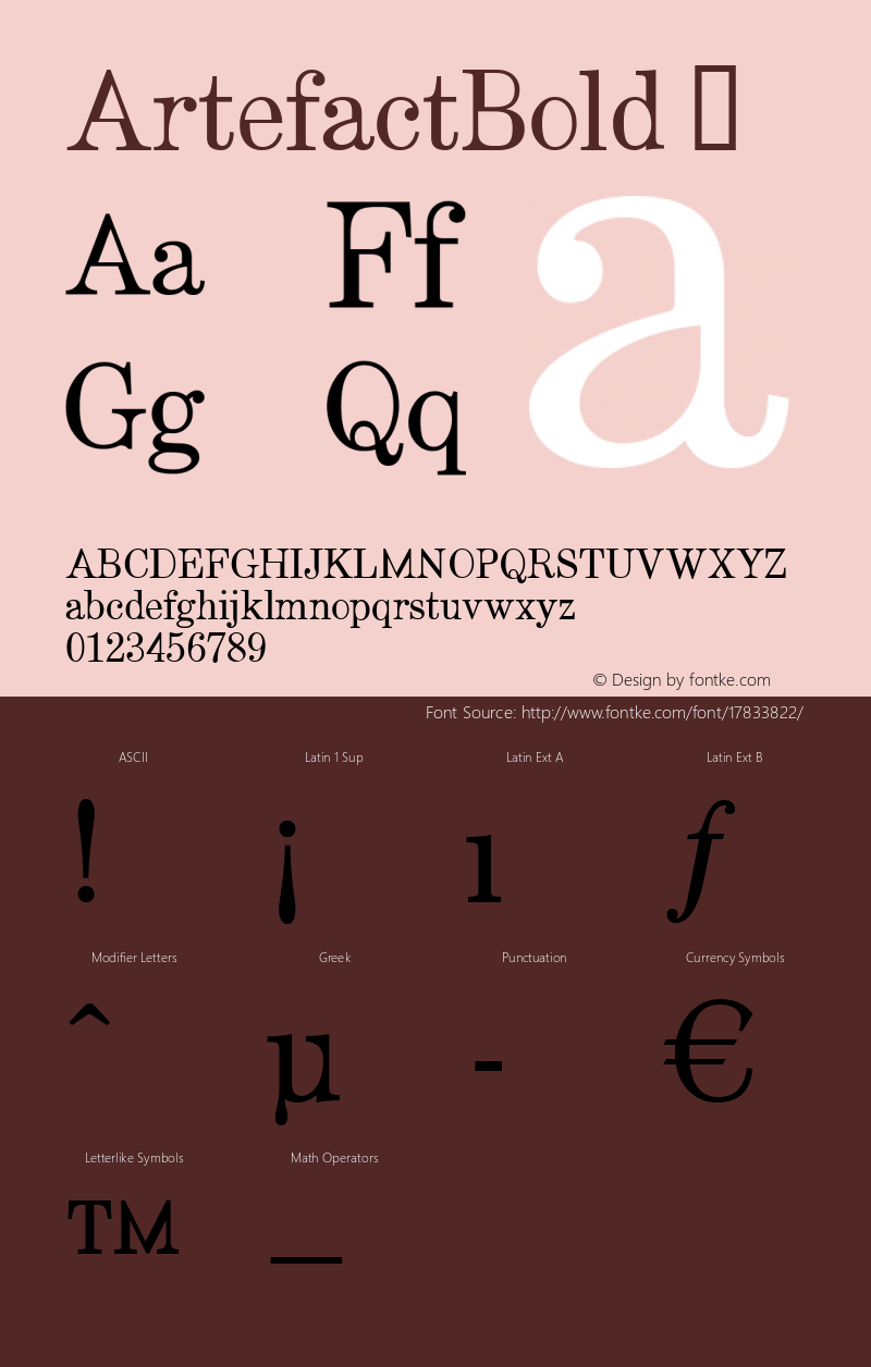 ArtefactBold ☞ Version 2.02;com.myfonts.easy.shinn.artefact.bold.wfkit2.version.Bg6 Font Sample