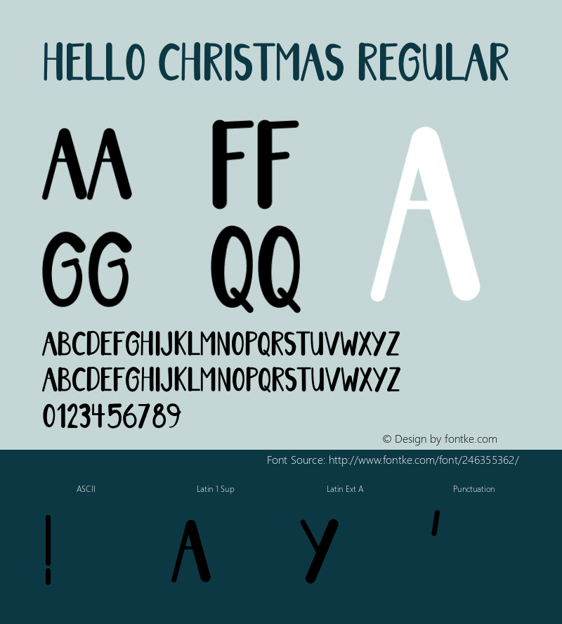 Hello Christmas Version 1.001;Fontself Maker 3.5.4图片样张