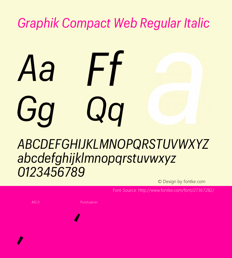 Graphik Compact Web Regular Italic Version 1.1 2017 Font Sample