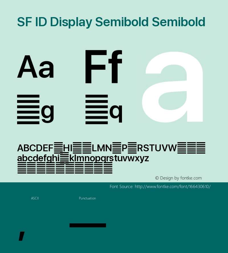 SF ID Display Semibold Version Font Sample