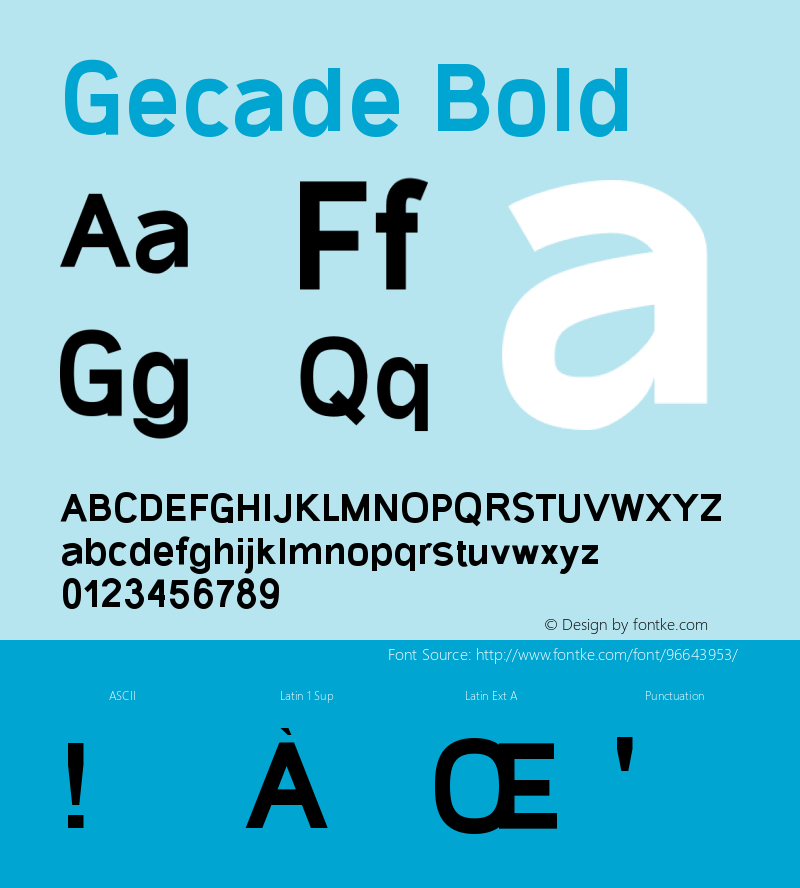 Gecade Bold Version 1.002;Fontself Maker 3.5.2 Font Sample