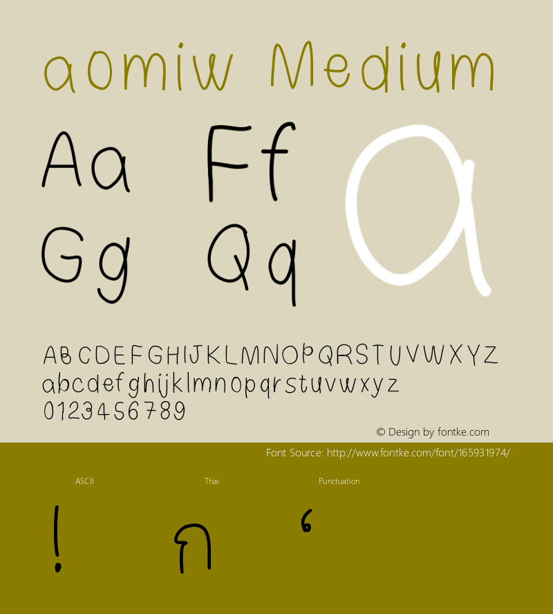 aomiw Version 001.000 Font Sample