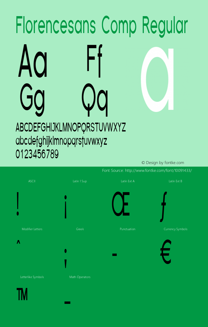 Florencesans Comp Regular 1.0 Font Sample