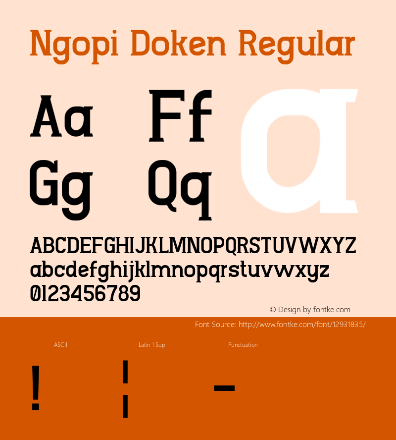 Ngopi Doken Regular Version 1.000;PS 001.001;hotconv 1.0.56 Font Sample