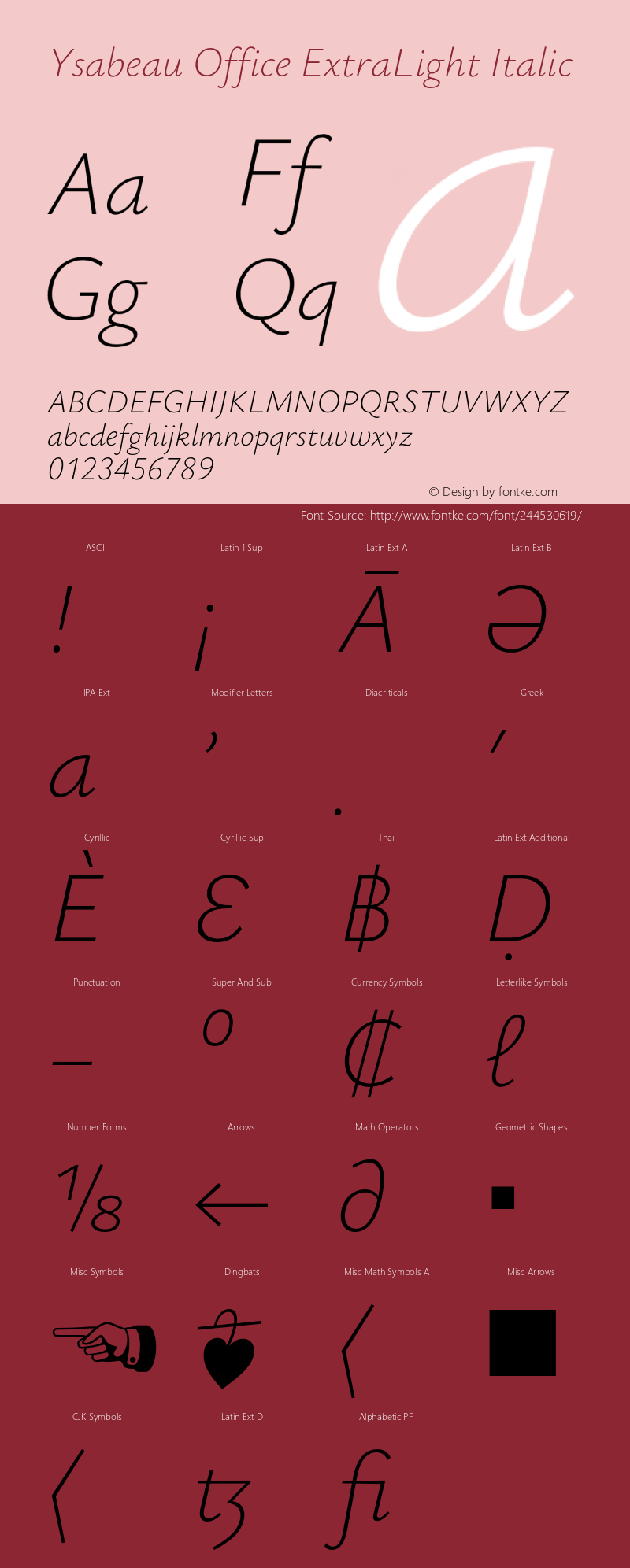 Ysabeau Office ExtraLight Italic Version 2.000;Glyphs 3.2 (3180)图片样张