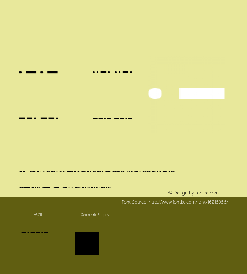 Morse Code Regular Version 1.0 Font Sample