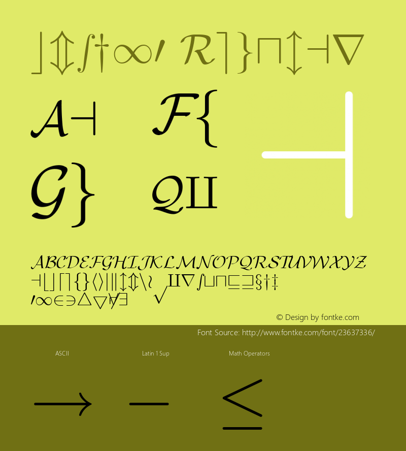 cmsy10 0.0 Font Sample