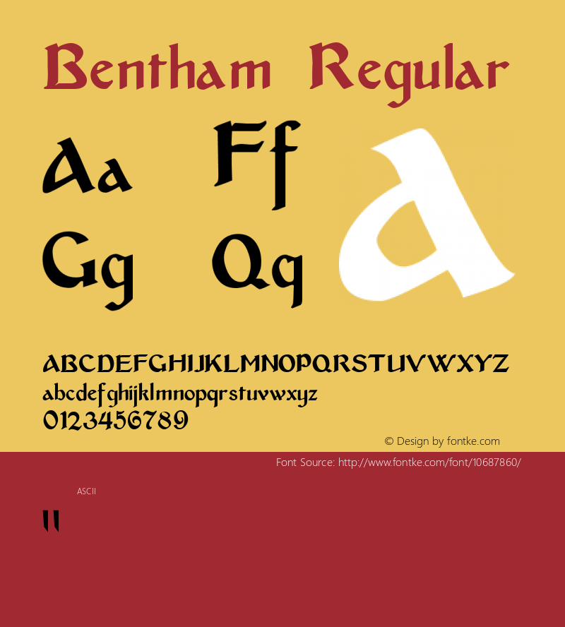 Bentham Regular Version 001.000 Font Sample
