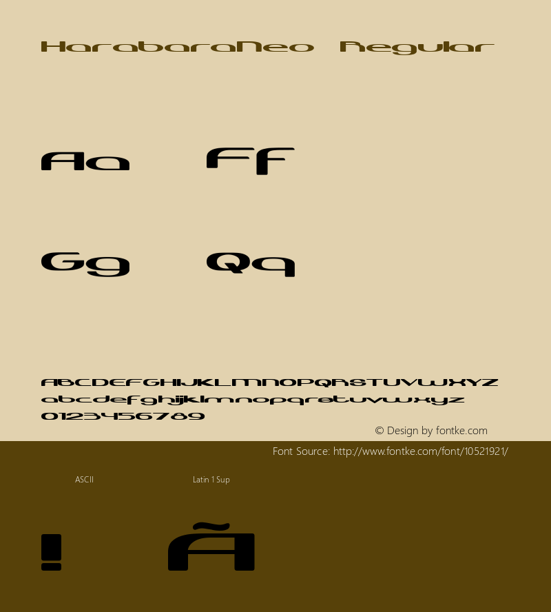 HarabaraNeo Regular Version 1.0 Font Sample