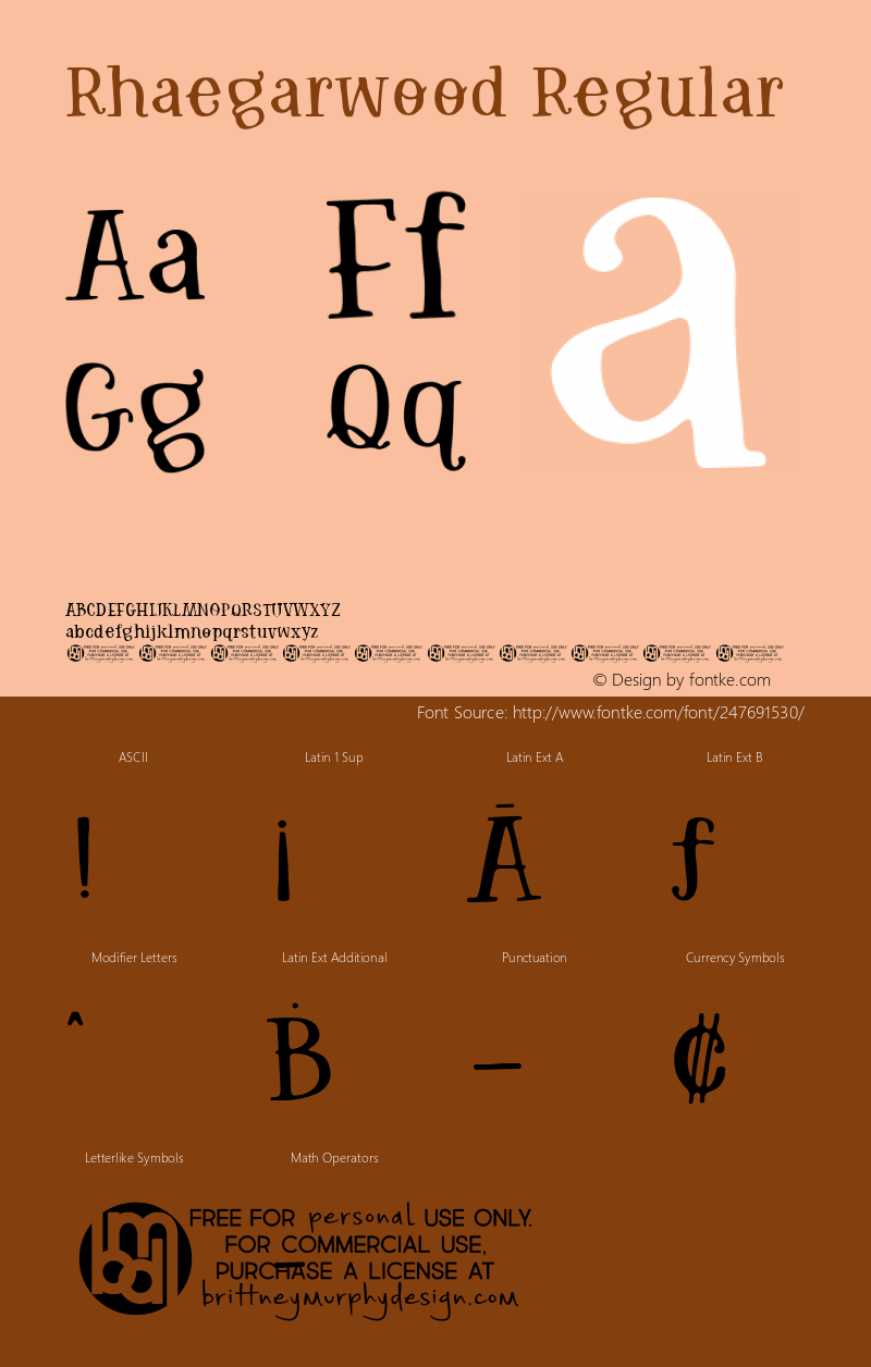 Rhaegarwood Regular 1.0图片样张