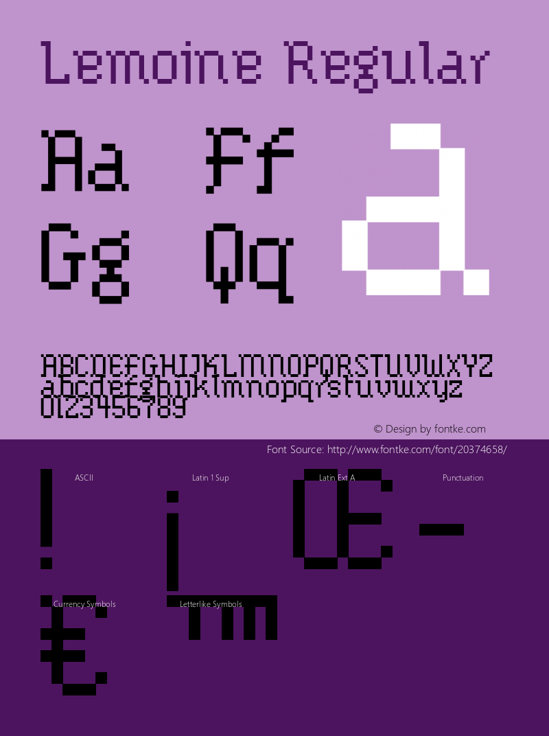 Lemoine 1.0 Font Sample