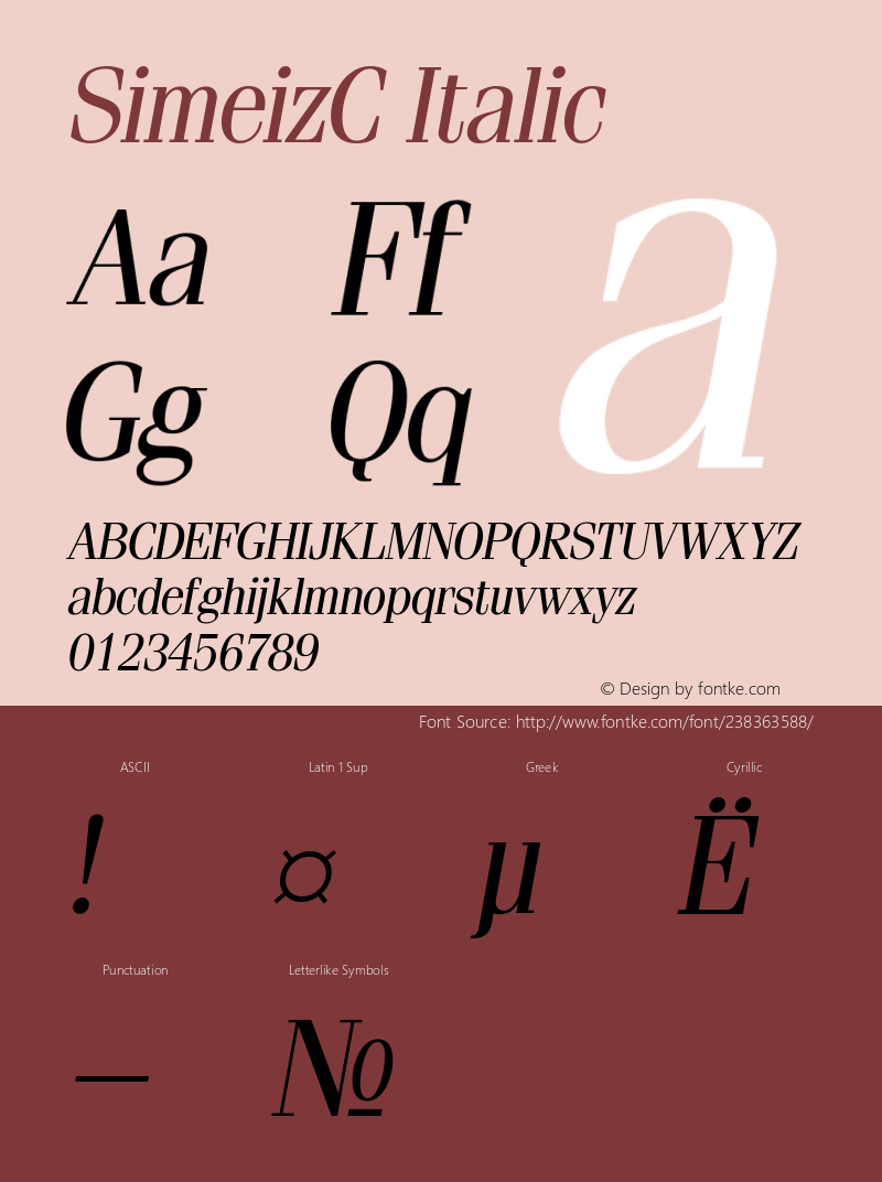 SimeizC-Italic 001.001图片样张