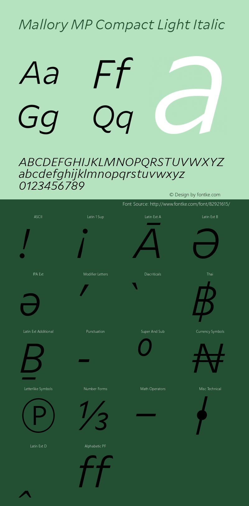 Mallory MP Cmpct Light Italic Version 2.000;PS 0.000;hotconv 16.6.51;makeotf.lib2.5.65220 Font Sample