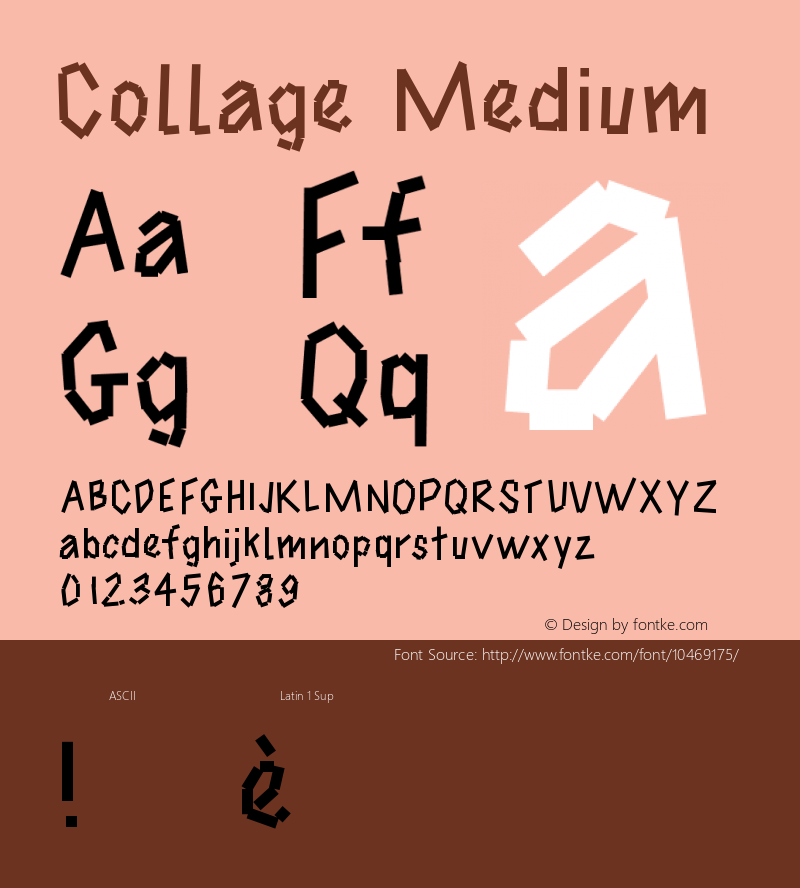 Collage Medium Version 001.000 Font Sample