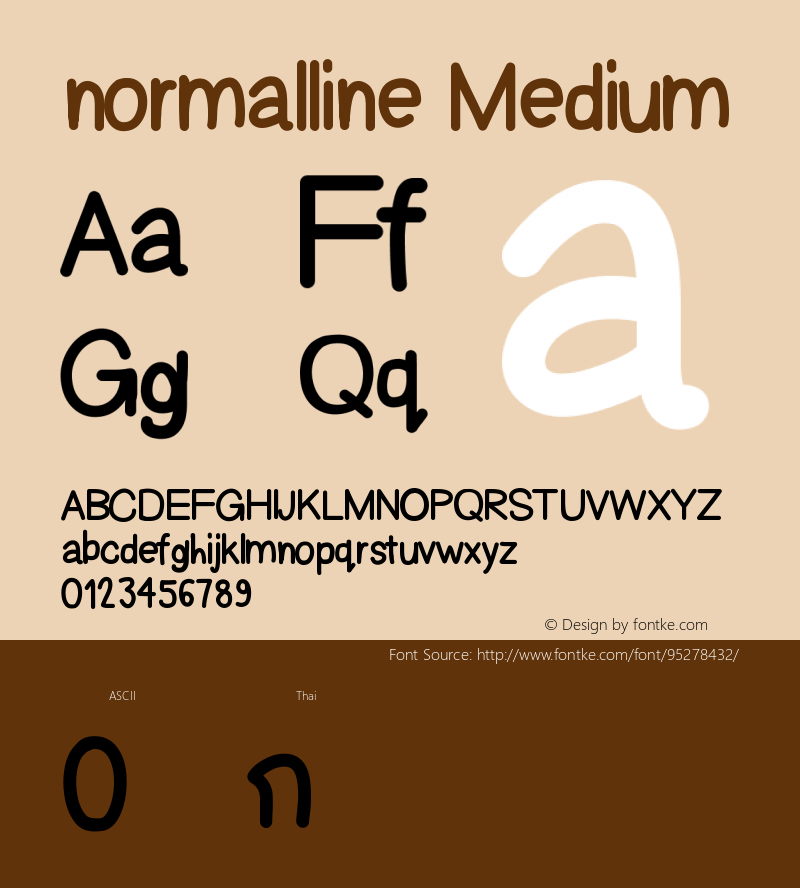 normalline Version 001.000 Font Sample