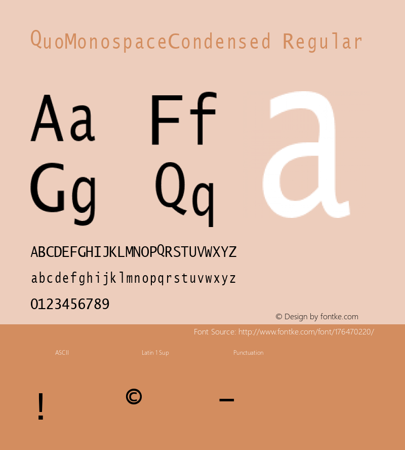 QuoMonospaceCondensed . 29 03 01图片样张